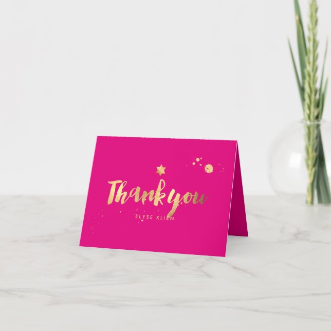 PixDezines Bat Mitzvah/Thank You/DIY colour Thank You Card (Front)