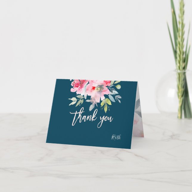 PixDezines Bat Mitzvah thank you/watercolor Thank You Card (Front)