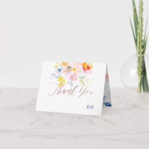 PixDezines Bat Mitzvah thank you/watercolor Thank You Card
