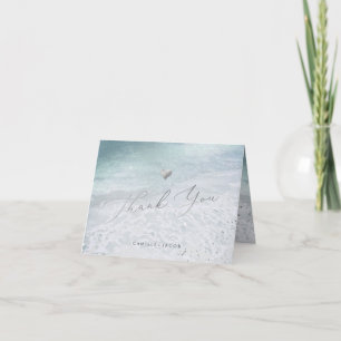 PixDezines Beach Shoreline Wedding Thank You Card