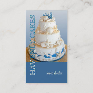 PixDezines Beach Wedding Cake/DIY background Business Card