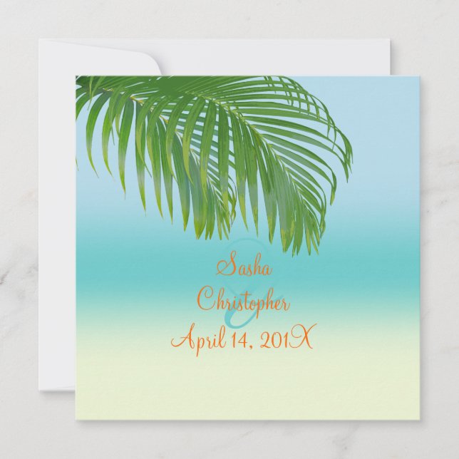 PixDezines Beach Wedding Invitations (Front)