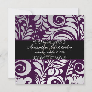 PixDezines Bellissimo Damask, Custom Colour!! Invitation