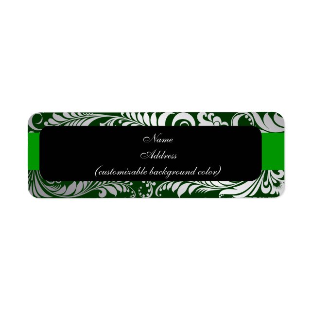 PixDezines Bellissimo Damask faux silver/green (Front)