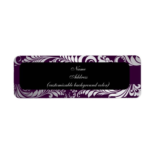 PixDezines Bellissimo Damask faux silver/plum (Front)