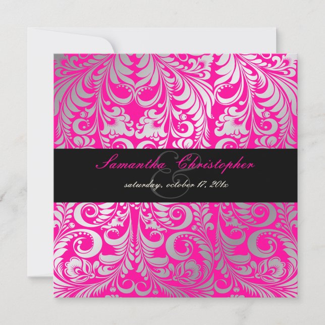 PixDezines Bellissimo Vintage Damask Invitation (Front)