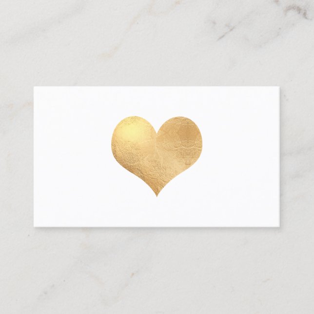 PixDezines Big Heart in Faux Gold/DIY background Business Card (Front)