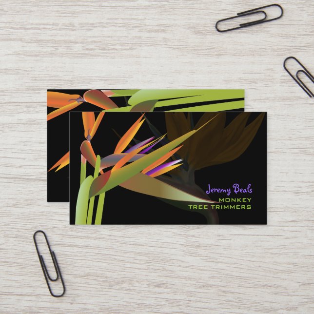PixDezines bird of paradise ♥♥♥ Business Card (Front/Back In Situ)