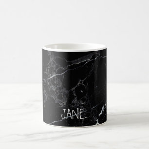 PixDezines BLACK MARBLE Coffee Mug