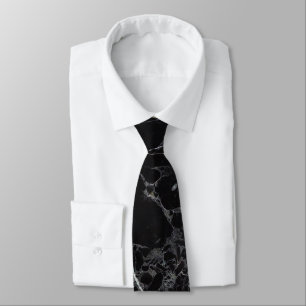 PixDezines Black Marble Slab Tie