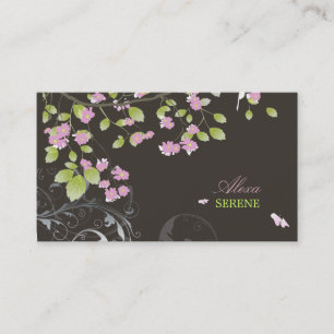 PixDezines blossoms+swirls/diy colours Business Card