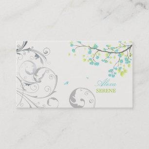 PixDezines blossoms+swirls/diy colours Business Card
