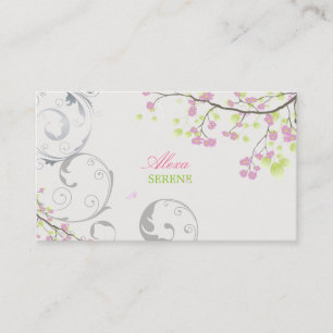 PixDezines blossoms+swirls/diy colours Business Card