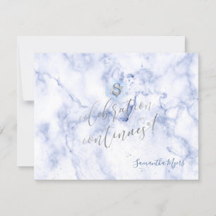 PixDezines Blue Honeycomb  Mitzvah Reception Card✡ RSVP Card