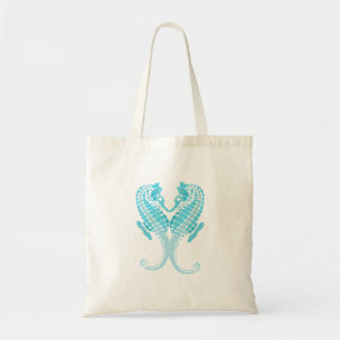 PixDezines Blue Seahorses Tote Bag