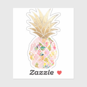 PixDezines Blush Aloha Pineapple, Faux Gold