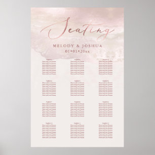 PixDezines Blush Beach Calligraphy, Seating Poster