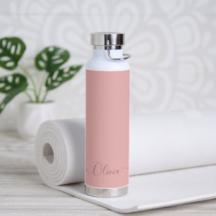 PixDezines Blush Dusty Rose Pink DIY Colour Water Bottle