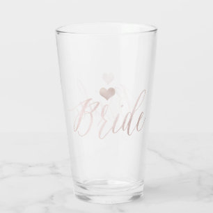 PixDezines BLUSH PINK, BRIDE Glass