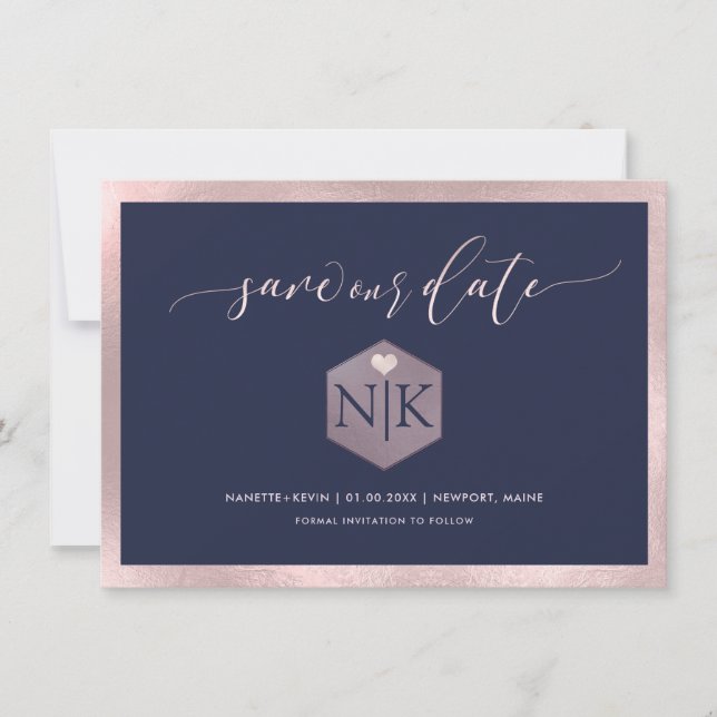 PixDezines Blush Pink Modern Script|DIY Background Save The Date (Front)