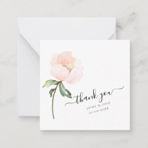 PixDezines Blush Pink Watercolor Single Petal Rose Card