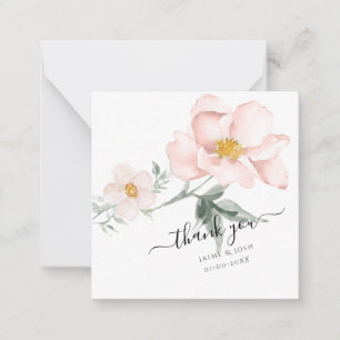 PixDezines Blush Pink Watercolor Single Petal Rose Card