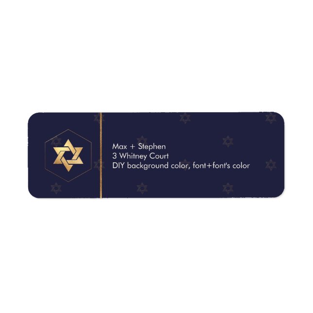 PixDezines B'nai Mitzvah Navy Blue (Front)