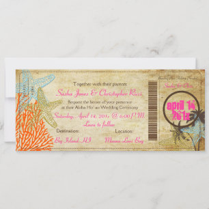 PixDezines Boarding Pass to Paradise Invitation