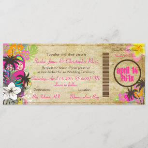 PixDezines Boarding Pass to Paradise Invitation
