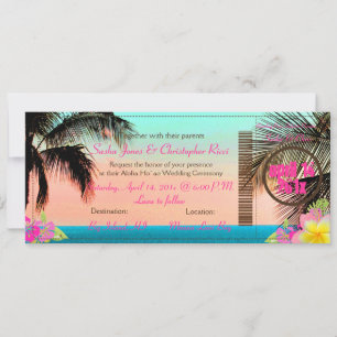PixDezines Boarding Pass to Paradise Invitation