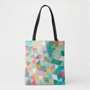 PixDezines Boho Geometric / Triangles Pattern Tote Bag