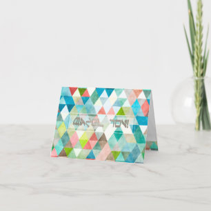PixDezines Boho Triangles Mazel Tov/Congratulation Card