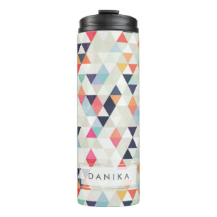 PixDezines Boho Watercolor Geometric/Triangles Thermal Tumbler