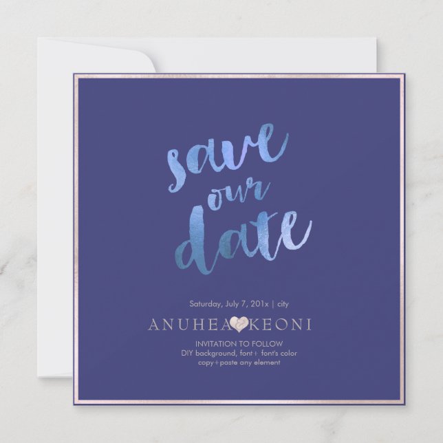 PixDezines BOTANICA LOVE SAVE DATE|BLUSH PINK Save The Date (Front)