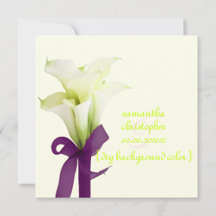 PixDezines bouquet, white calla lilies Invitation