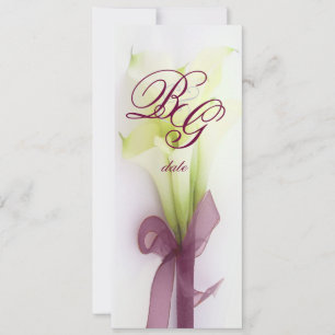 PixDezines bouquet, white calla lilies Invitation