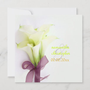 PixDezines bouquet, white calla lilies Invitation