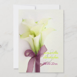 PixDezines bouquet, white calla lilies Invitation
