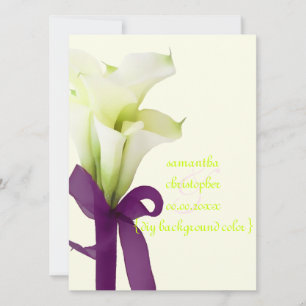 PixDezines bouquet, white calla lilies Invitation