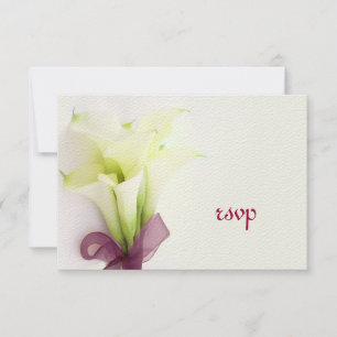 PixDezines bouquet, white calla lilies RSVP Card