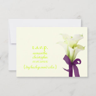PixDezines bouquet, white calla lilies RSVP Card