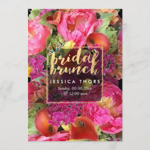 PixDezines Bridal Brunch Peonies/Calla Lily Invitation