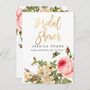 PixDezines Bridal Shower Rose Garden/DIY bckgrnd Invitation