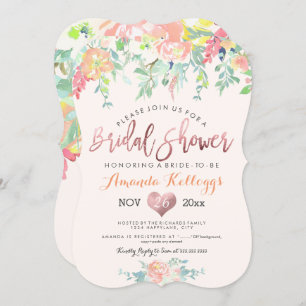 PixDezines Bridal Shower Spring Floral Invitation
