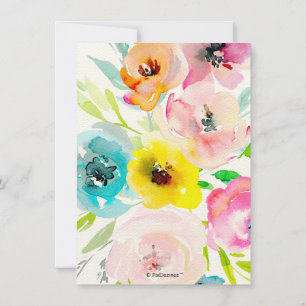 PixDezines Bridal Shower Watercolor Spring Floral  Invitation