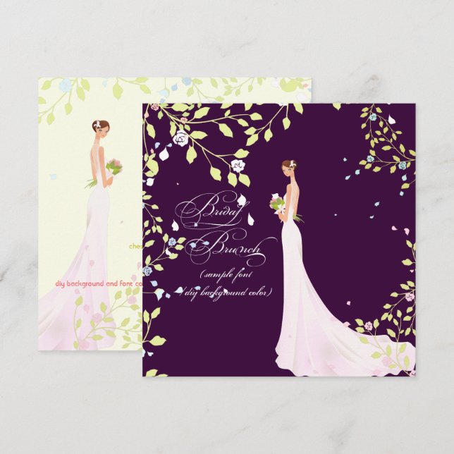 PixDezines Bride 2 B/DIY colour Invitation (Front/Back)