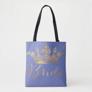 PixDezines Bride/Crown/Faux Gold/DIY Colour Tote Bag