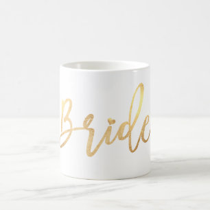 PixDezines Bride/Faux Gold/Modern Script Coffee Mug