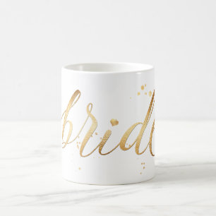 PixDezines Bride/Faux Gold/Modern Script Coffee Mug