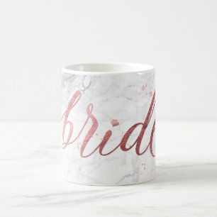 PixDezines Bride/Faux Rose Gold/Modern Script Coffee Mug